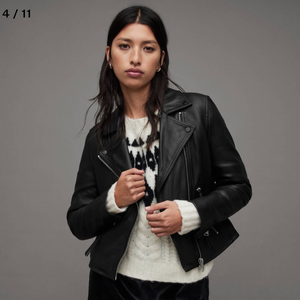 ALL SAINTS DALBY LEATHER JACKET